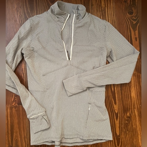 LULULEMON KANTO CATCH ME 1/2 Zip Jacket Heathered Herringbone - Picture 7 of 8